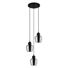 Champan Glass & Iron 3 Light Pendant